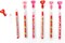 TINYMILLS 24 Pcs Valentine's Day Heart Multi Point Pencils Party Favors Goodie Bag Stuffers Carnival Prize Classroom Exchange Valentine's Day Pencils